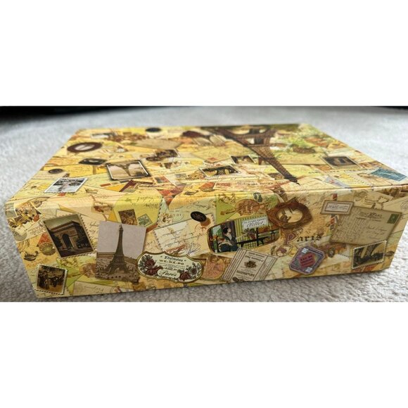 Vintage Punch Studio Eiffel Tower Paris France Keepsake Note Card Top Box Magnet - Picture 4 of 10
